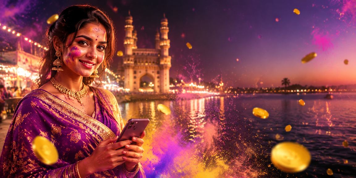 Mobile casino gaming with festive atmosphere in Hyderabad