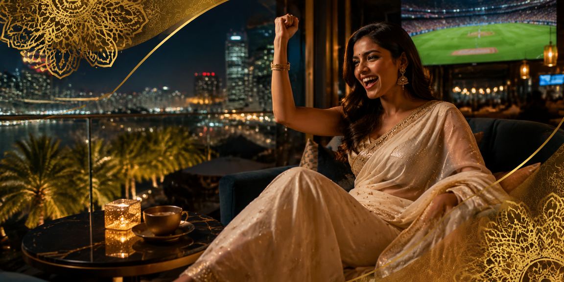 Indian woman happily accessing deposit bonus offers on pz2 mobile site